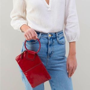 HOBO Sable Cranberry Wristlet New With Tags